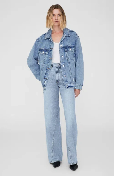 Anine Bing Rory Denim Jacket In Vintage Blue