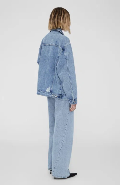 Anine Bing Rory Denim Jacket In Vintage Blue
