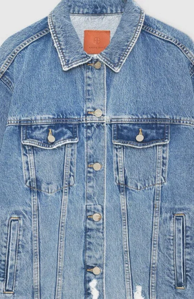Anine Bing Rory Denim Jacket In Vintage Blue