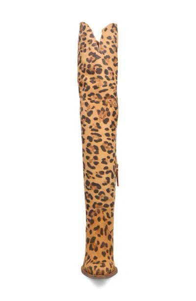 Dingo Womens Diva Stacked Heel Cowboy Boots In Animal Print