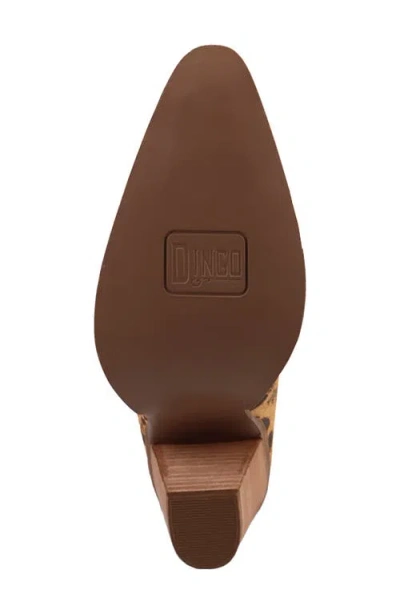 Dingo Womens Diva Stacked Heel Cowboy Boots In Animal Print