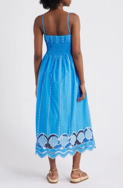 Rails Murano Embroidered Eyelet Cotton Sundress In Blue