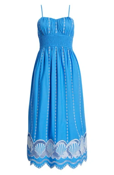 Rails Murano Embroidered Eyelet Cotton Sundress In Blue