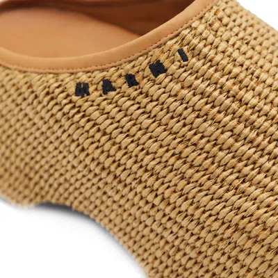 Marni Heel Sandals With Woven Texture Platform