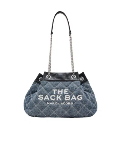 Marc Jacobs Medium Denim Bag The Quilted Chain Sack