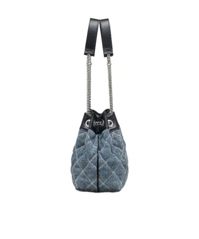 Marc Jacobs Medium Denim Bag The Quilted Chain Sack