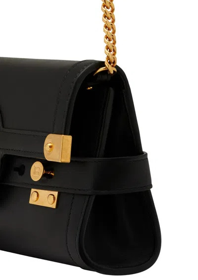 Balmain Pochette B-buzz 23 In Pelle Di Vitello In Black