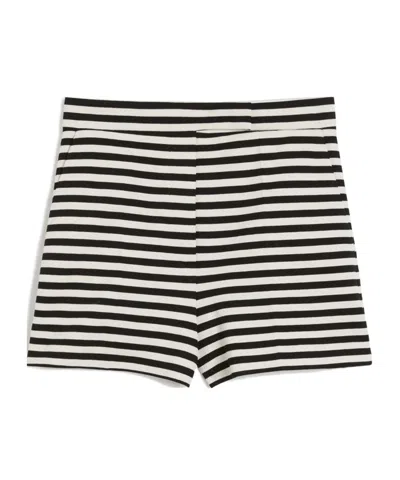 Max Mara Onirica Jersey Trouser White Black In Multi