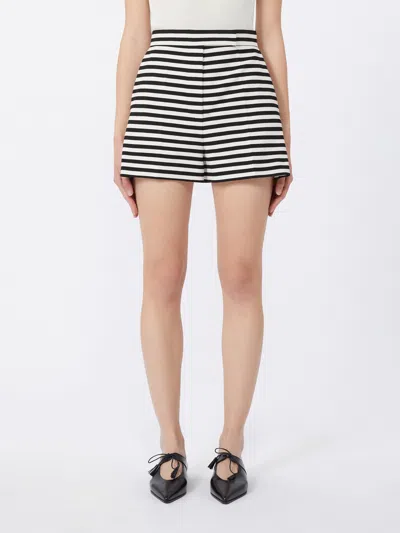 Max Mara Onirica Jersey Trouser White Black In Multi