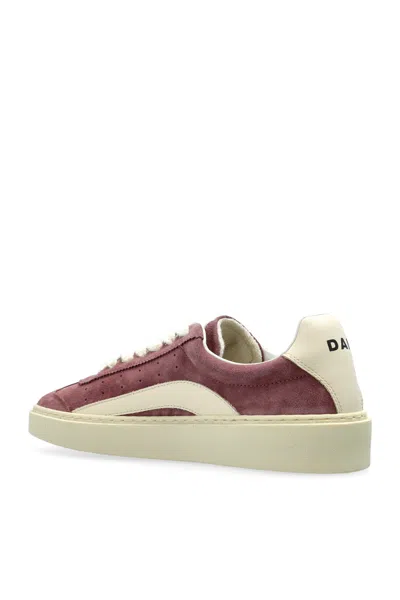 Dsquared2 Suede Low-top Sneakers In Burgundy