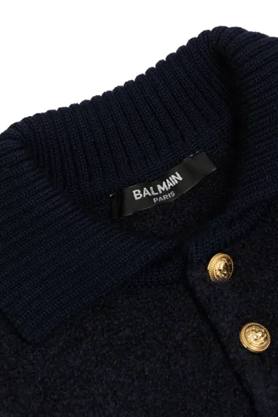 Balmain Long Sleeve Sweater In Black