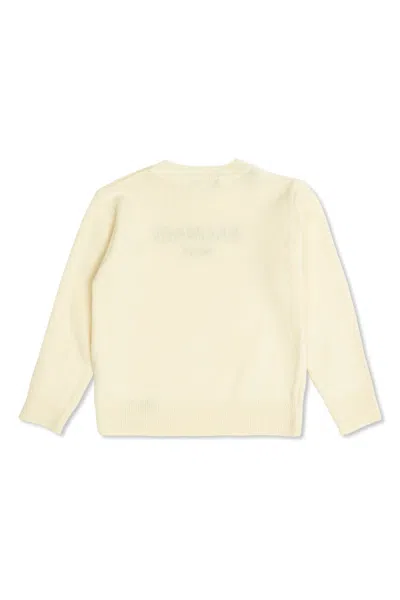 Balmain Logo Sweater In Neutral