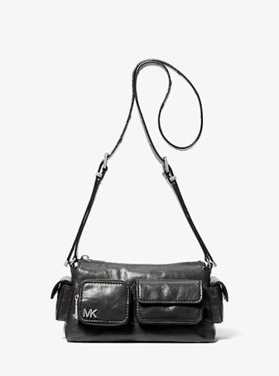 Michael Kors Dakota Small Leather Shoulder Bag In Black