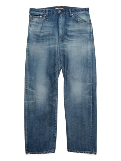 Sophnet Faded-effect Jeans In Blue