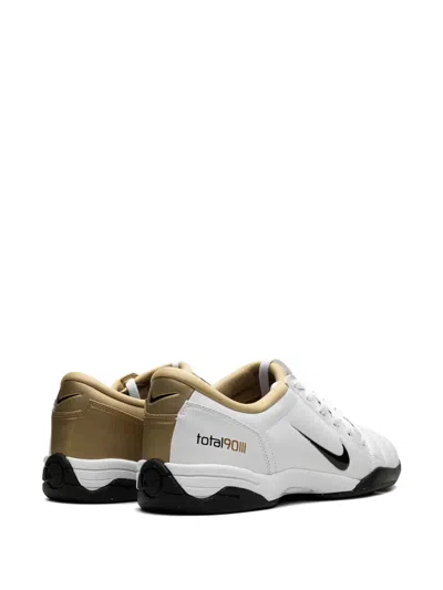 Nike T90 Metallic Leather Sneakers In White