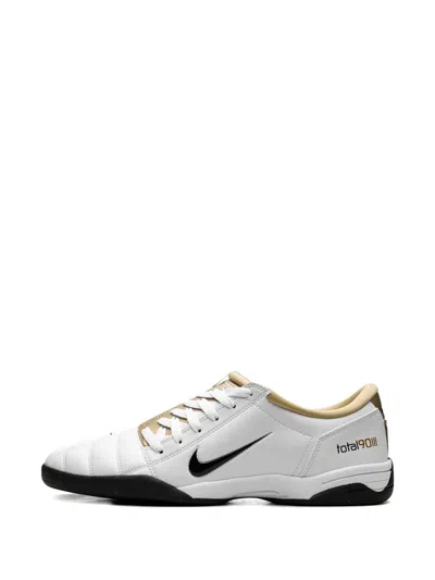 Nike T90 Metallic Leather Sneakers In White