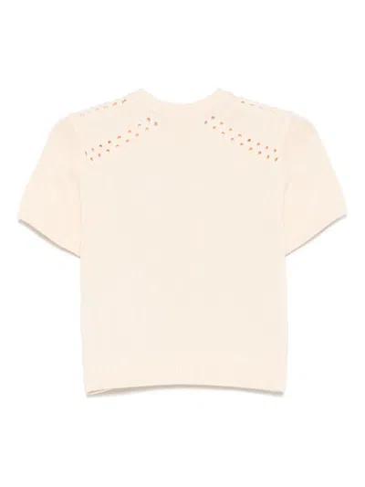 The Garment Open-knit Sweater In Nude