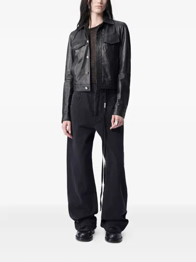 Ann Demeulemeester Herme 5-pockets Slim Fit Cropped Trousers Faded De