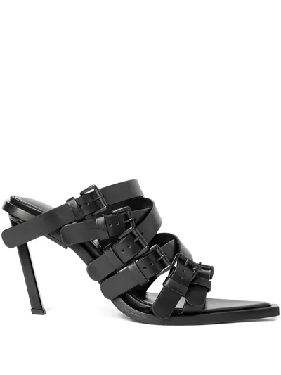 Ann Demeulemeester Nel High Heeled Mules With Belts In Multicolor
