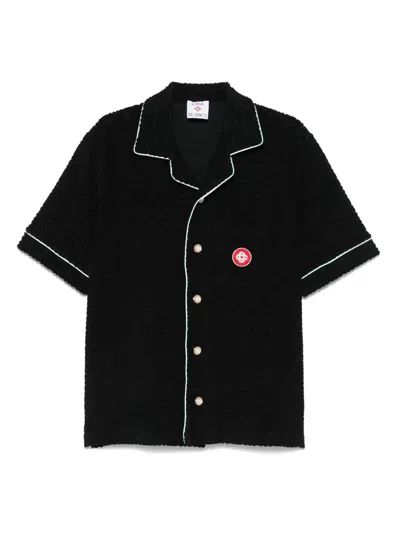 Casablanca Mens Towelling Monogram Shirt In Black