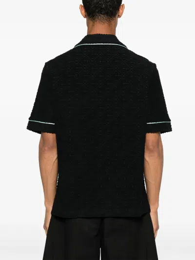 Casablanca Mens Towelling Monogram Shirt In Black