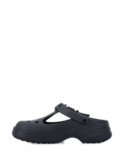 Crocs Buckle-strap Clogs In Black