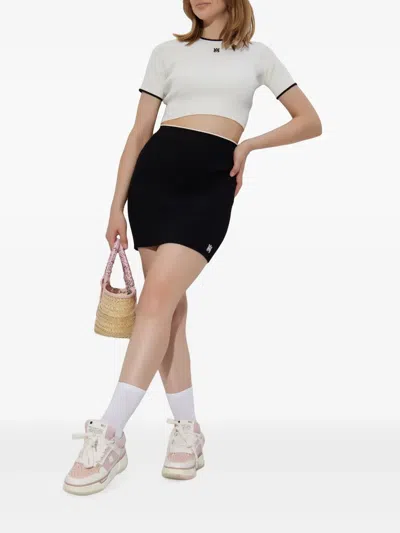 CROPPED RIBBED T-SHIRT