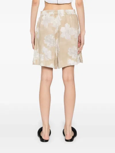 Transit Floral-printed Shorts In Brown
