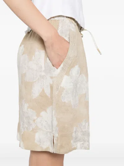 Transit Floral-printed Shorts In Brown