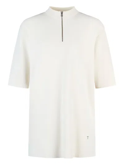 拉链领短袖上衣