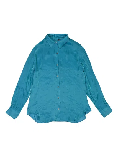 Callipygian Button-up Shirt In Blue