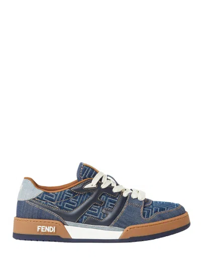 Fendi Match Jacquard Ff Sneaker Blue In Multi