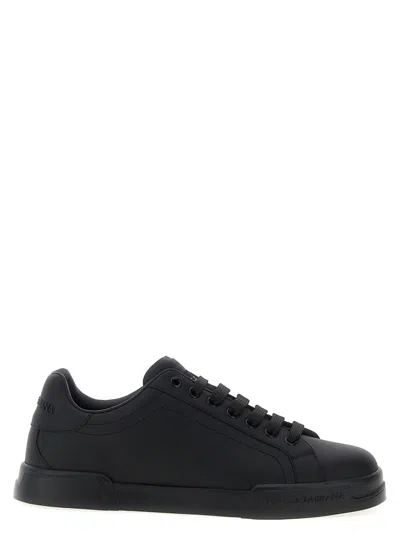 Dolce & Gabbana Leather Sneakers In Purple