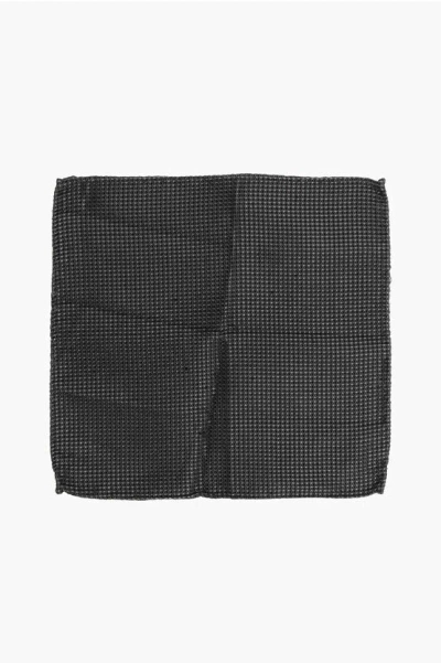 Dsquared2 Solid Color Pocket Square With Honeycomb Motif