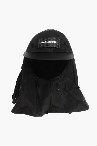 Dsquared2 Nylon Sahara Hat With Drawstrings