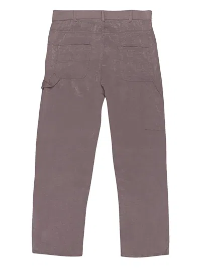 Callipygian Satin Trousers In Purple