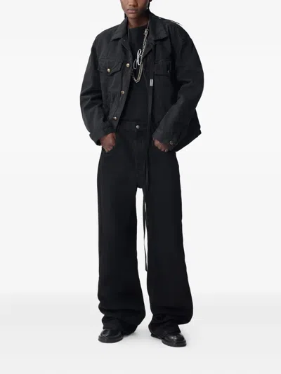 Ann Demeulemeester Herme 5-pockets Slim Fit Cropped Trousers Faded De