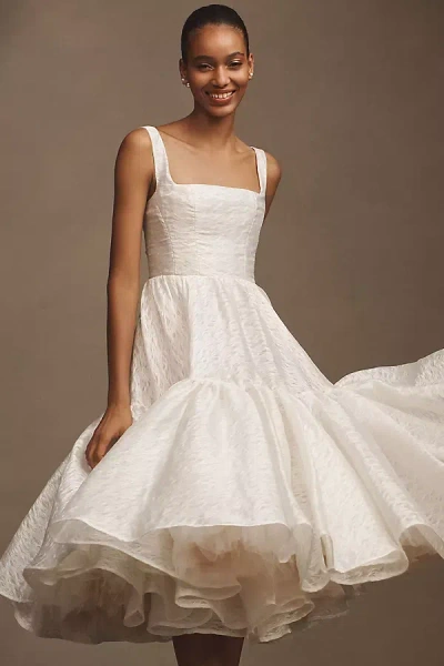 Bronx And Banco Tiara Sleeveless Fit & Flare Midi Wedding Gown