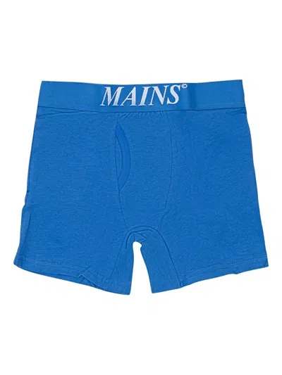 Mains Logo Blue White Boxer