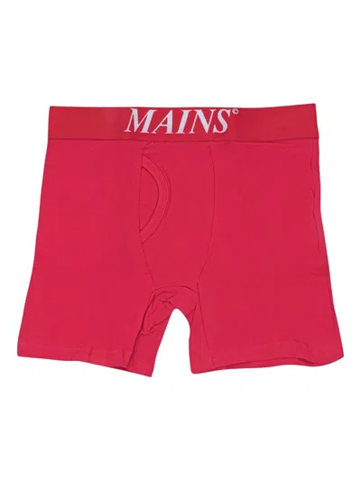 Mains Logo-waistband Boxers In Red