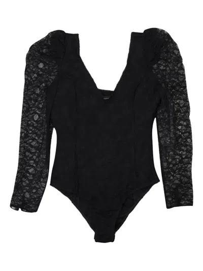 Callipygian Lace Bodysuit In Black