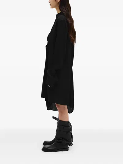 Ann Demeulemeester Halina Drop Shoulder Shirt Dress In Multicolor