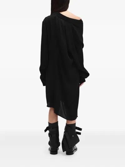 Ann Demeulemeester Halina Drop Shoulder Shirt Dress In Multicolor
