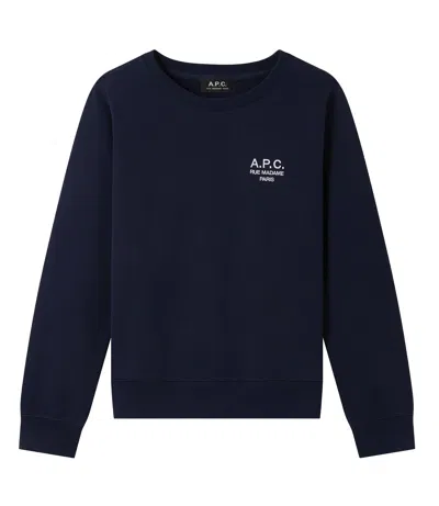 Apc A.p.c. Navy Blue Cotton Sweatshirt