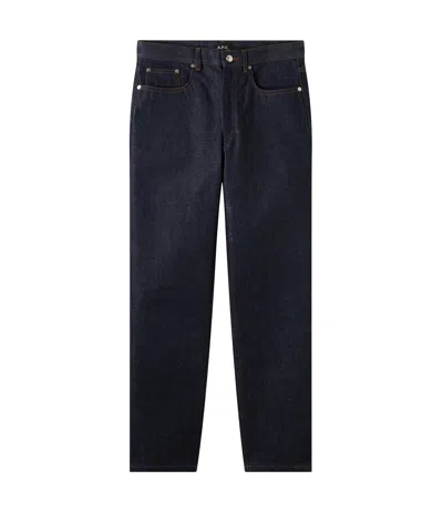 A.p.c. Dark Blue Denim Straight Leg Jeans