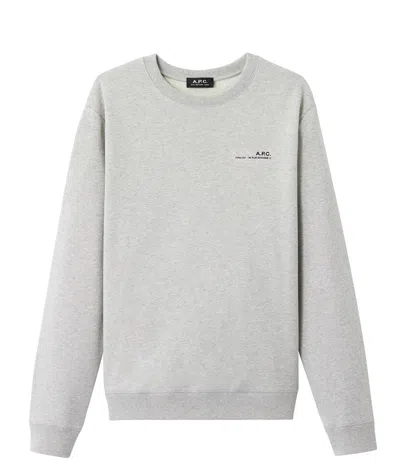 Apc Item Logo-print Cotton-jersey Sweatshirt