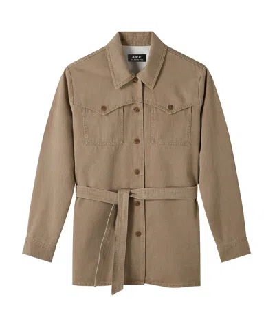 Apc Joann Belted Cotton Jacket