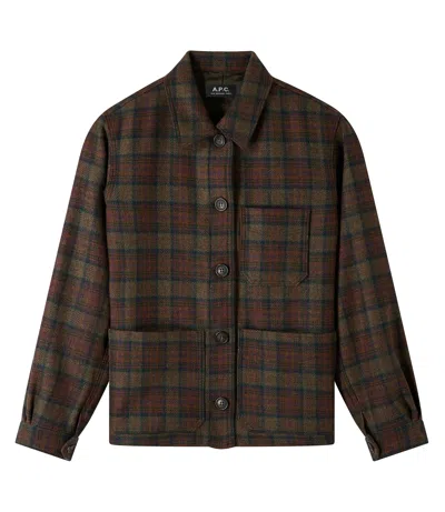 Apc A.p.c. Julia Checked Jacket In Multi