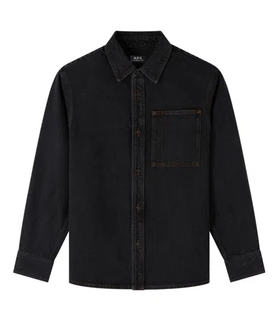 Apc Graham Overshirt In Lze - Stonewashed Black