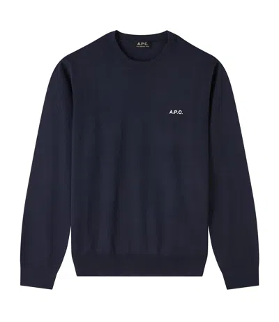 Apc A.p.c. Amir Cotton Crew-neck Sweater
